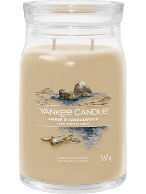 Yankee Candle Amber And Sandalwood Kahverengi Büyük Mum 567 G