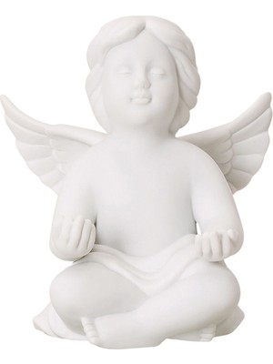 Rosenthal Meditasyon Yapan Melek Beyaz Porselen Biblo 11 cm