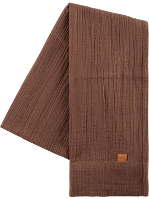 Barine Kahverengi %100 Pamuk Müslin Runner 50X160 cm