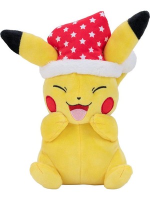 Pokemon Peluş Figür Noel Seri Pikachu Peluş Oyuncak 20 cm
