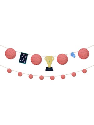 Basketbol Temalı Ip Askılı Doğum Günü Süsü