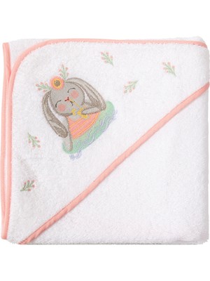 Casadora Baby Loulou %100 Organik Pamuklu Nakışlı Bebek Havlu Kundak 80 x 80 cm