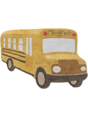 Lorena Canals School Bus Pamuklu Çocuk Odası Halısı 90 x 130 cm