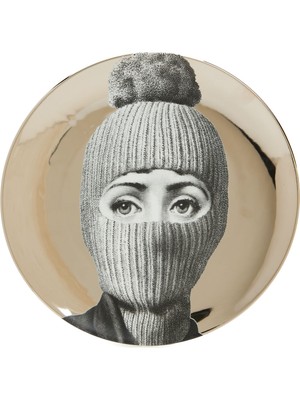 Fornasetti Tema E Variazioni Siyah Porselen Dekoratif Tabak