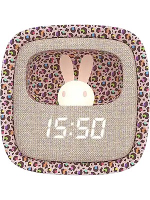 Mobility on Board Billy Clock Gökkuşağı Leopar Masaüstü Saat ve Aydınlatma