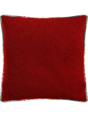 Saloni Red Serenade Façalı Kırmızı Dekoratif Kırlent 50 x 50 cm