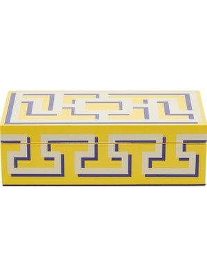 Jonathan Adler Small Labyrinth Çok Renkli Seramik Dekoratif Kutu