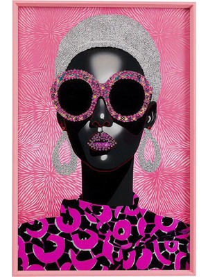 Kare Design Swinging Sixties Pembe Kanvas Tablo