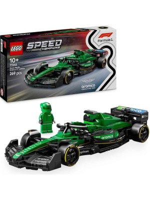 LEGO Speed Champions Aston Martin Aramco F1 AMR24 Yarış Arabası 269 Parça 10+ Yaş Sürücü Minifigürü Içeren Yaratıcı Yapı Oyuncağı 77245