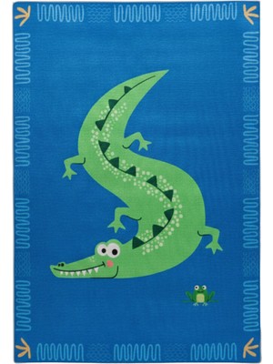 Itsy Bitsy Kids Croc-A-Dream Çok Renkli Yıkanabilir Çocuk Halısı 120 x 160 cm
