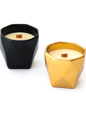 Maison Monson Moi Black Luxury Floral Moi Gold Spicy Ahşap Kokulu Mum 130 gr