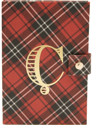 Kırmızı Ekose Desenli Defter