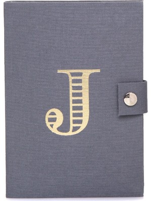 Lila Harf Baskılı Çıtçıtlı Defter