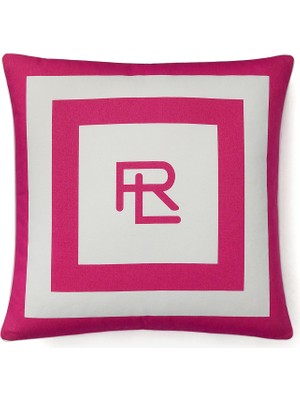 Ralph Lauren Holton Pembe Beyaz 20X20 cm Dekoratif Yastık