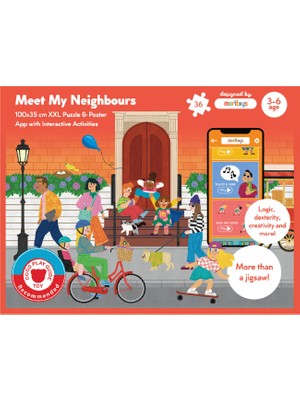 Moritoys Meet My Neighbours 36 Parça Xxl Dev Çocuk Yapboz Poster Dijital Aktiviteler