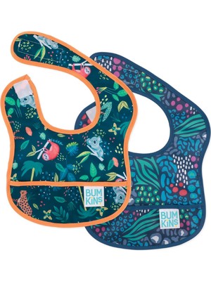 Bumkins All Together Now Unisex Bebek 2'li Başlangıç Mama Önlüğü