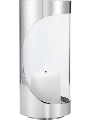 Georg Jensen Chrome Contours Medium Çelik Şamdan
