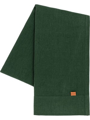 Barine Linen Koyu Yeşil Keten Runner 45X160 cm