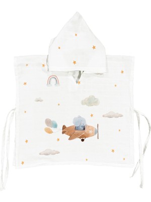 Casadora Baby Happy Tony Pamuk Unisex Çocuk Müslin Panço