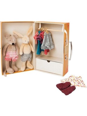 Moulin Roty Küçük Aile Oyuncak Valiz Gardrop