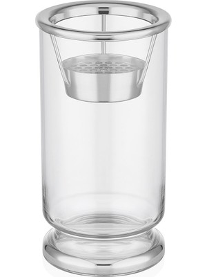 Decorium Dalia Platin Yaldızlı Dekoratif Cam Buhurdan 20CM