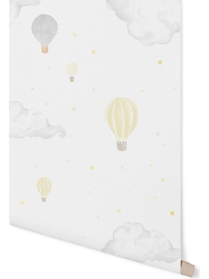 Pop By Gaea Hot Air Yellow Balloons Çocuk Odası Duvar Kağıdı 400 x 265 cm