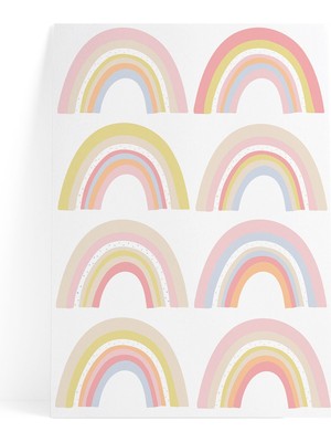 Pop By Gaea Mutlu Gökkuşağı Pembe Duvar Stickerı