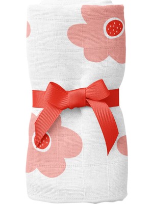 Itsy Bitsy Kids Amulet Blossom Bloom Pembe Desenli Pamuk Müslin Bebek Örtüsü 100 x 100 cm