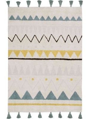 Lorena Canals Vintage Mavi Azteca Natural Çocuk Odası Halı 140X200 cm