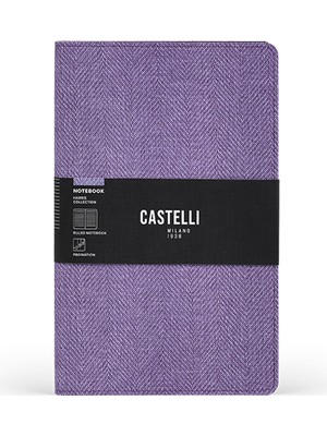 Castelli Milano Harris Koleksiyon Royal Purple Çizgili Defter