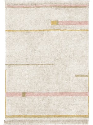 Lorena Canals Eco City Koleksiyonu Lanes Vintage Nude Çocuk Odası Halı 90 x 130 cm