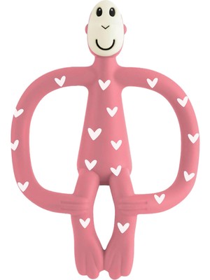 Matchstick Monkey Monkey Heart Limited Edition Açık Pembe Silikon Diş Kaşıyıcı