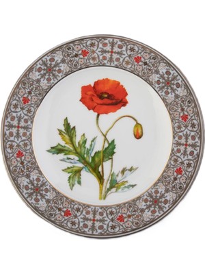 Imperial Porcelain Gelincik Desenli Porselen Dekoratif Tabak 27 cm