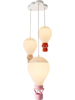 Renkli 3’lü Balon Sarkıt Çocuk Odası Avizesi