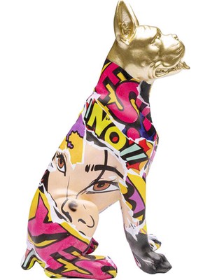 Kare Design Deco Figurine Graffiti Köpek Dekoratif Obje