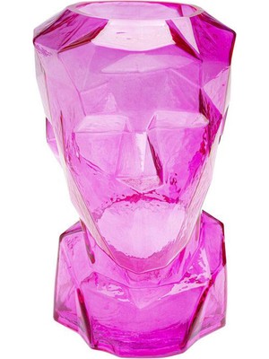 Kare Design Prisma Face Pink Cam Vazo 30 cm