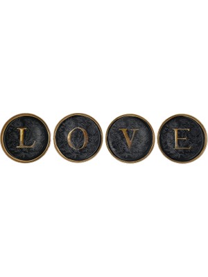 Boncoeur Sous Verres Enluminure Love Dekoratif Tabak