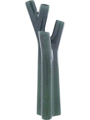 Ligne Roset Roseau Forest Green Seramik Küçük Boy Vazo