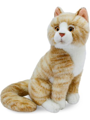 Animals Of The World Oturan Bej Kedi Peluş Oyuncak 22 cm