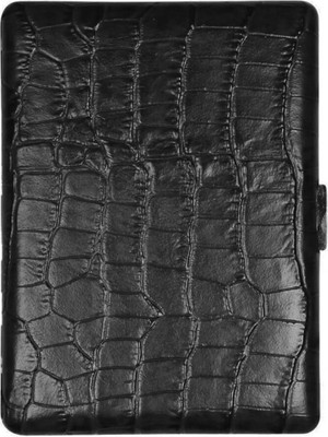 Pearl Japan Cosmos Croco Siyah 9'lu Deri Uzun Sigara Tabakası