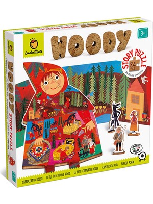 Ludattica Kırmızı Başlıklı Kız Ahşap Çocuk Puzzle
