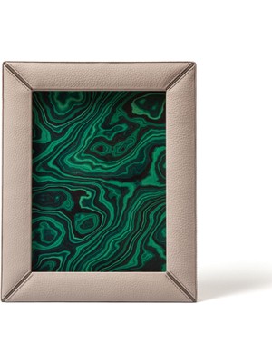 Madame Malachite Large Bej Vizon Deri Çerçeve