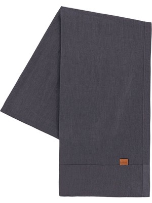 Barine Antrasit Linen Keten Runner 45X160 cm