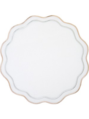 Matis Home Line London 2’li Altın Gri Işlemeli Amerikan Servis 42X42 cm