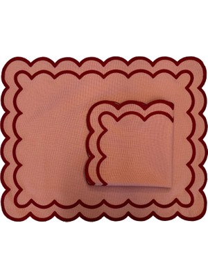 Homes & Seasons Florence Pembe 2li Amerikan Servis ve Peçete Seti