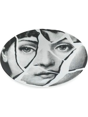 Fornasetti No 2 Yüz Baskılı Porselen Dekoratif Tabak