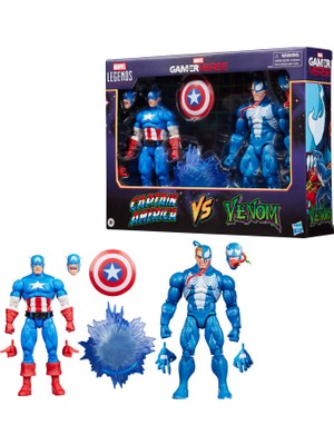 Marvel Legends Gamerverse Captain America Vs Venom 2'li Aksiyon Figürü