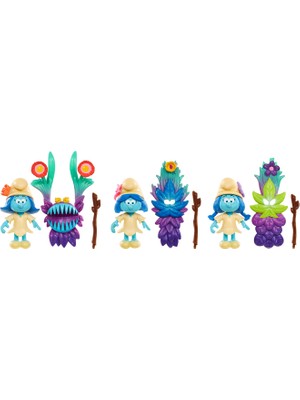 Model 2 Şirinler Kayıp Köy Smurfstorm 3'lü Figür Set