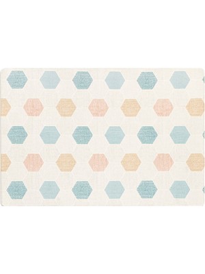Unigo Pastel Honeycomb Çocuk Oyun Matı ve Halısı 140 x 140 cm