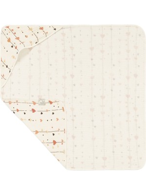 Duckyboo Heartline Krem Rengi %100 Pamuk Müslin Unisex Bebek Kurulanma Örtüsü